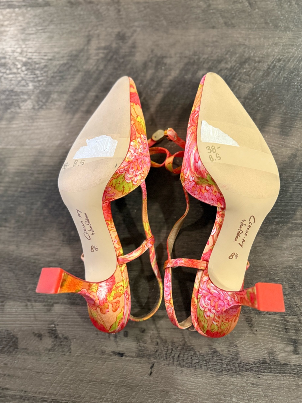 Circus by Sam Edelman Monica Floral Slingback Heel in Apricot Haze Multi 8.5 NEW - Picture 9 of 9